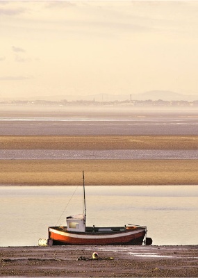 Lytham shrimp boat, view to Southport Ref:3570