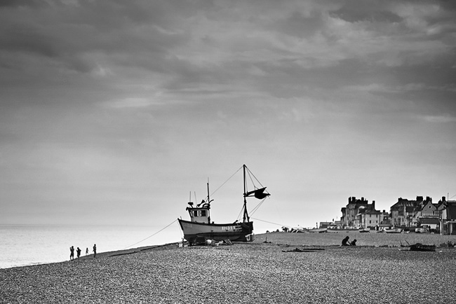 Mending nets at Aldeburgh