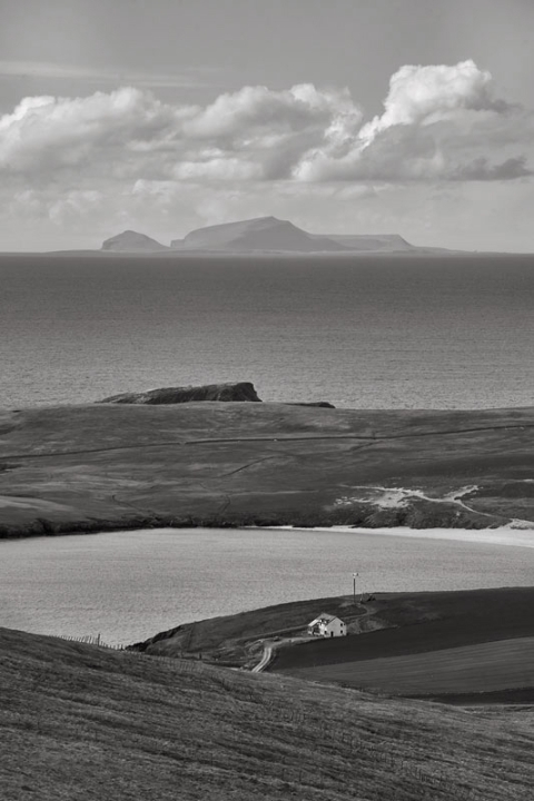 Scousburgh, looking to Colsay,Shetland